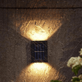 Solar Powered LED Outdoor Wall Light With Up And Down Lighting and Automatic Activation
