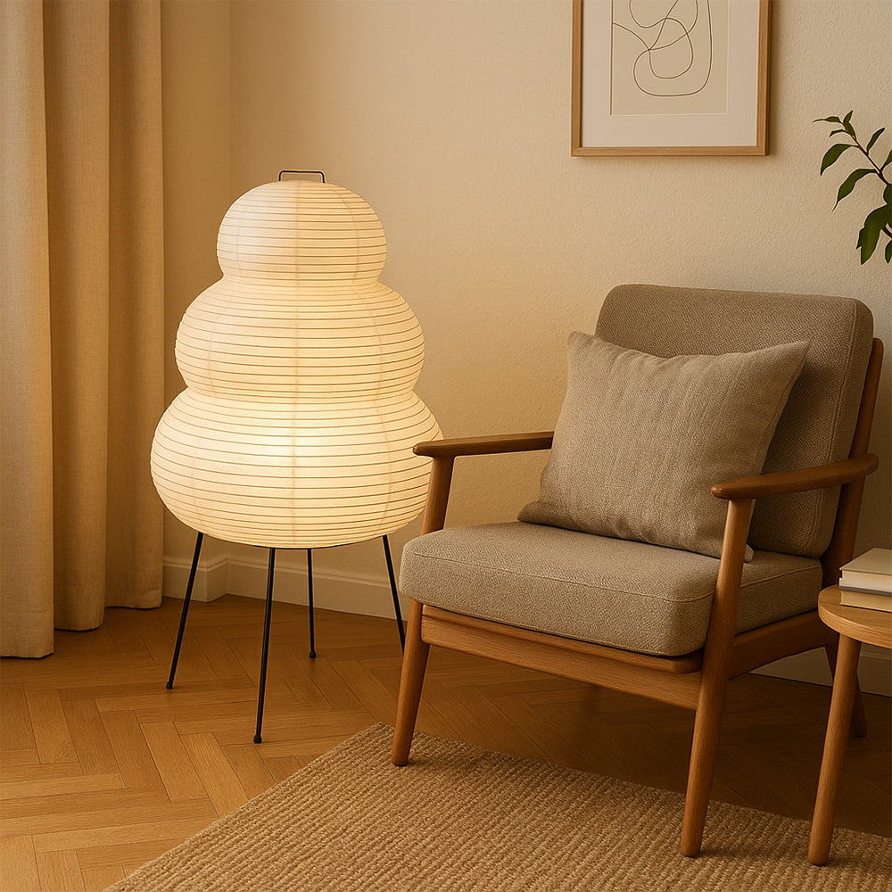 Japanese Rice Paper Floor Lamp for Ambient Lighting