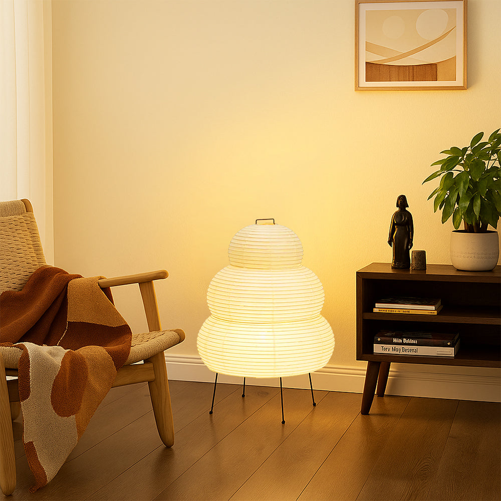 Japanese Rice Paper Floor Lamp for Ambient Lighting