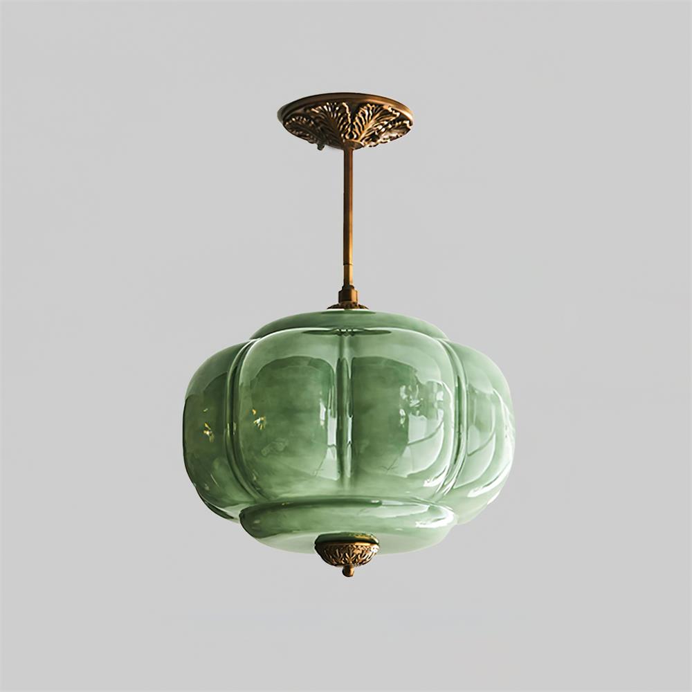 Vintage Glass Semi-Flush Ceiling Light Fixture for Indoor Lighting