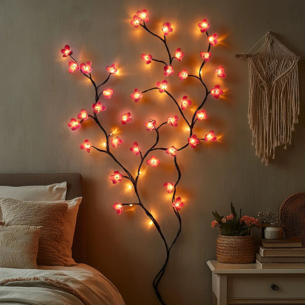 Cherry Blossom LED Wall Light Decorative Branch Lighting for Indoor Spaces