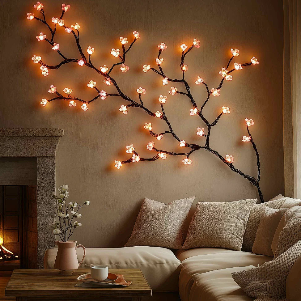 Cherry Blossom LED Wall Light Decorative Branch Lighting for Indoor Spaces
