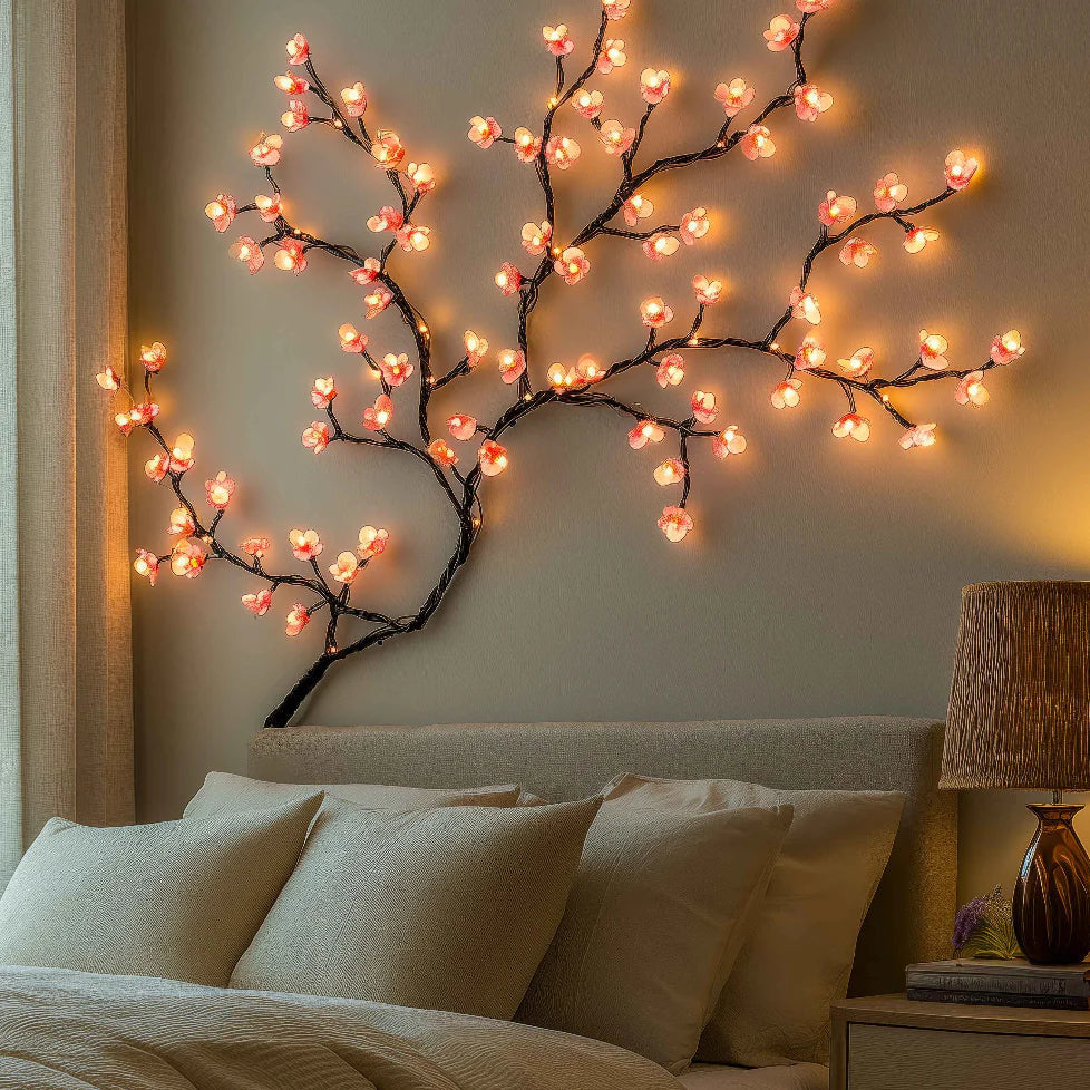 Cherry Blossom LED Wall Light Decorative Branch Lighting for Indoor Spaces