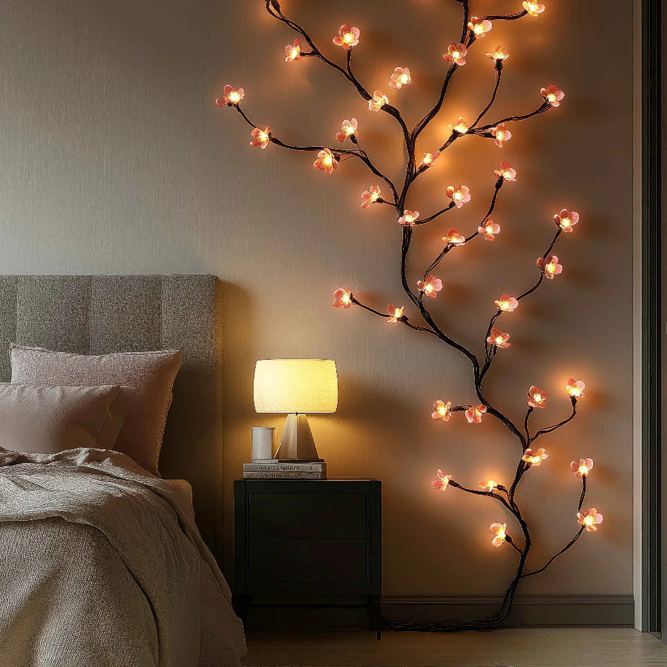 Cherry Blossom LED Wall Light Decorative Branch Lighting for Indoor Spaces