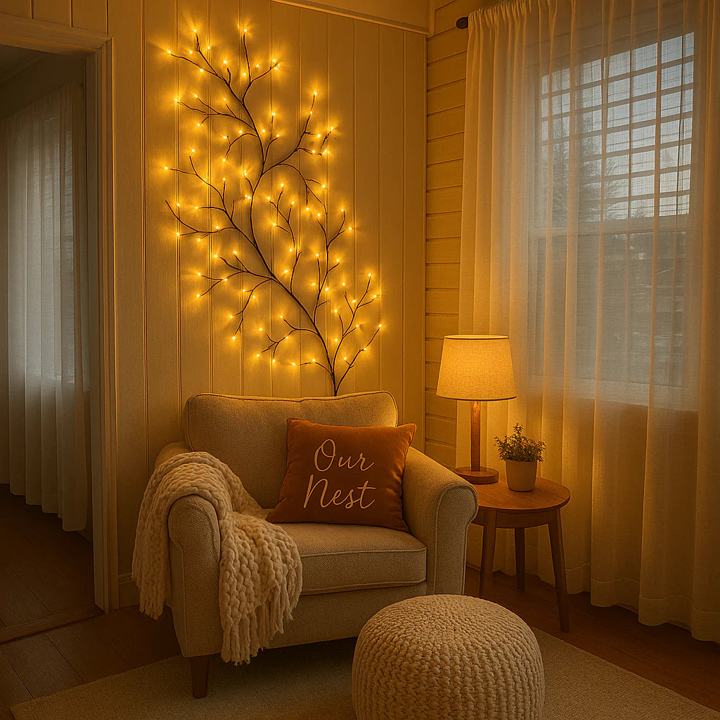 Cherry Blossom LED Wall Light Decorative Branch Lighting for Indoor Spaces