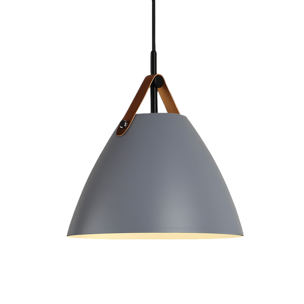 Scandinavian Metal Pendant Light With Coloured Glass Accent for Room Lighting