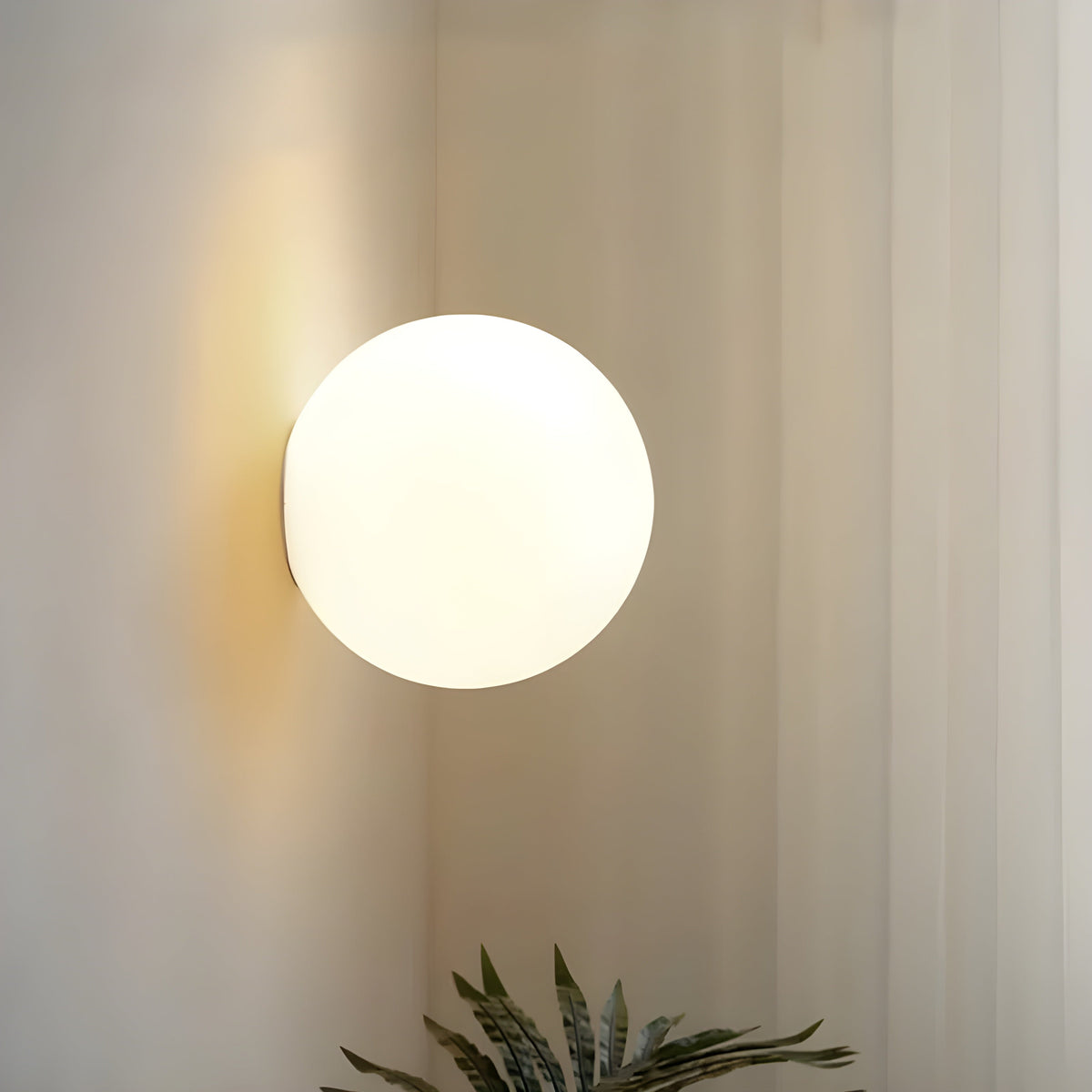 Modern Frosted Glass Globe Wall Lamp for Soft Ambient Lighting