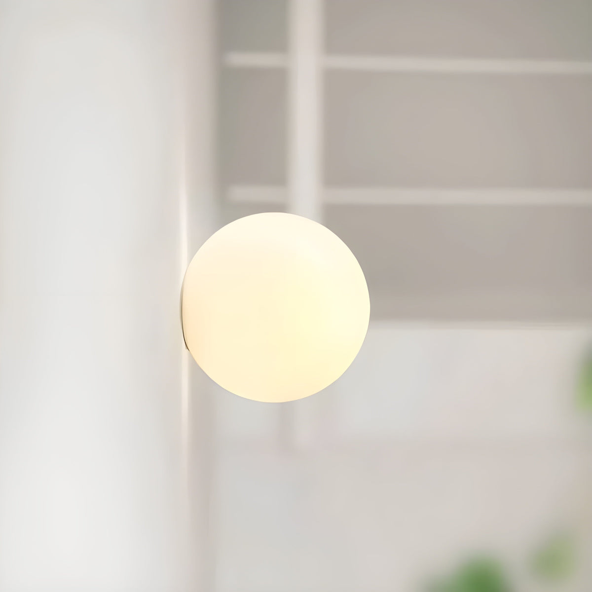 Modern Frosted Glass Globe Wall Lamp for Soft Ambient Lighting