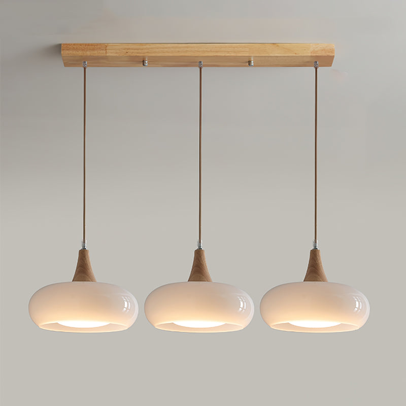 Amber Wood Accent Pendant Light for Warm Ambient Lighting