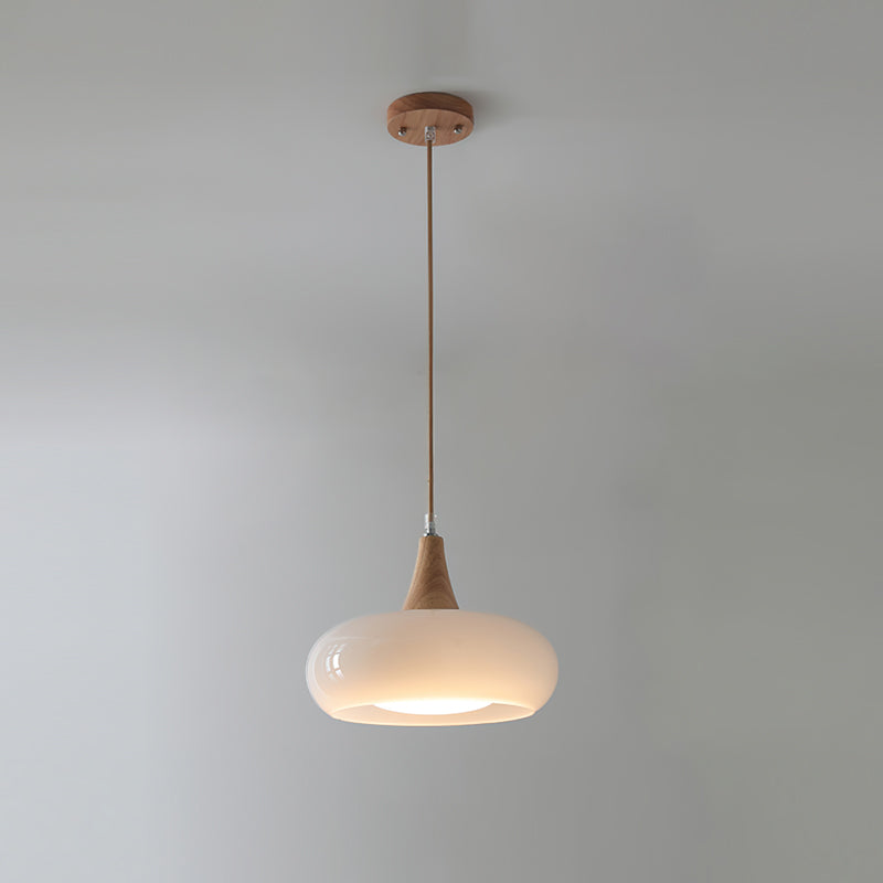 Amber Wood Accent Pendant Light for Warm Ambient Lighting