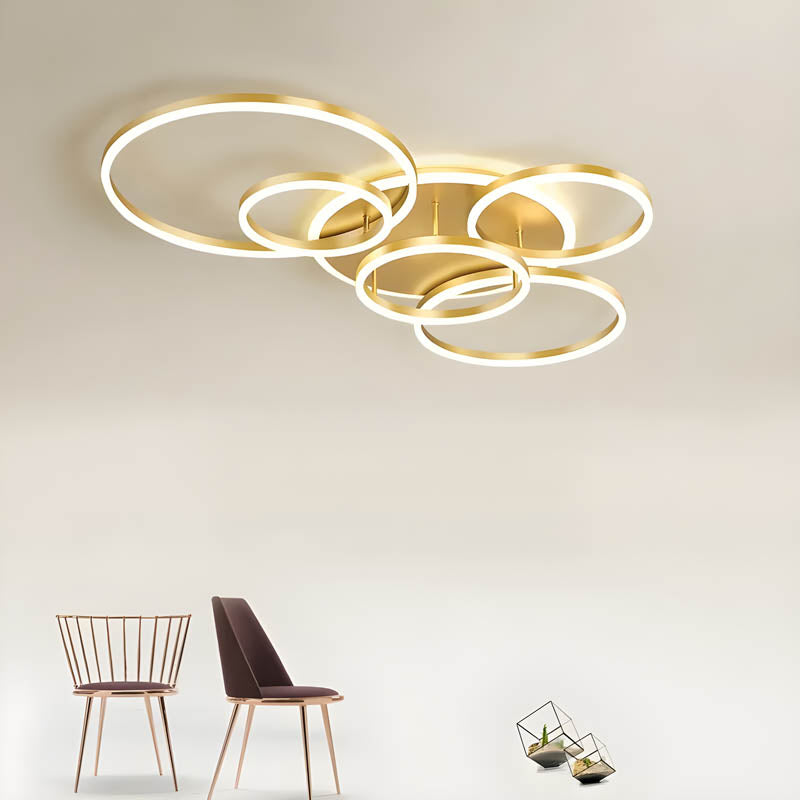 Modern Multi-Ring LED Ceiling Light for Ambient Illumination