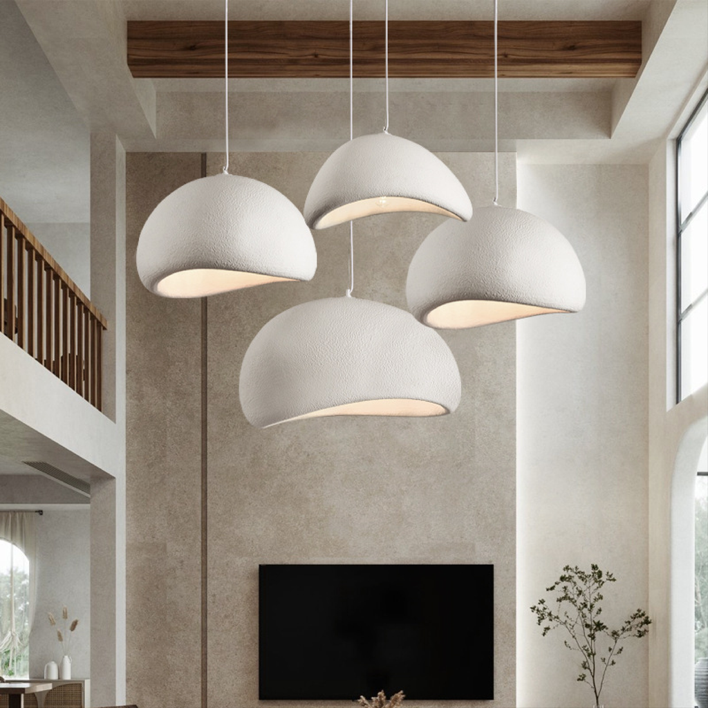 Minimalist Wabi Sabi Dome Pendant Light for Warm Ambient Lighting