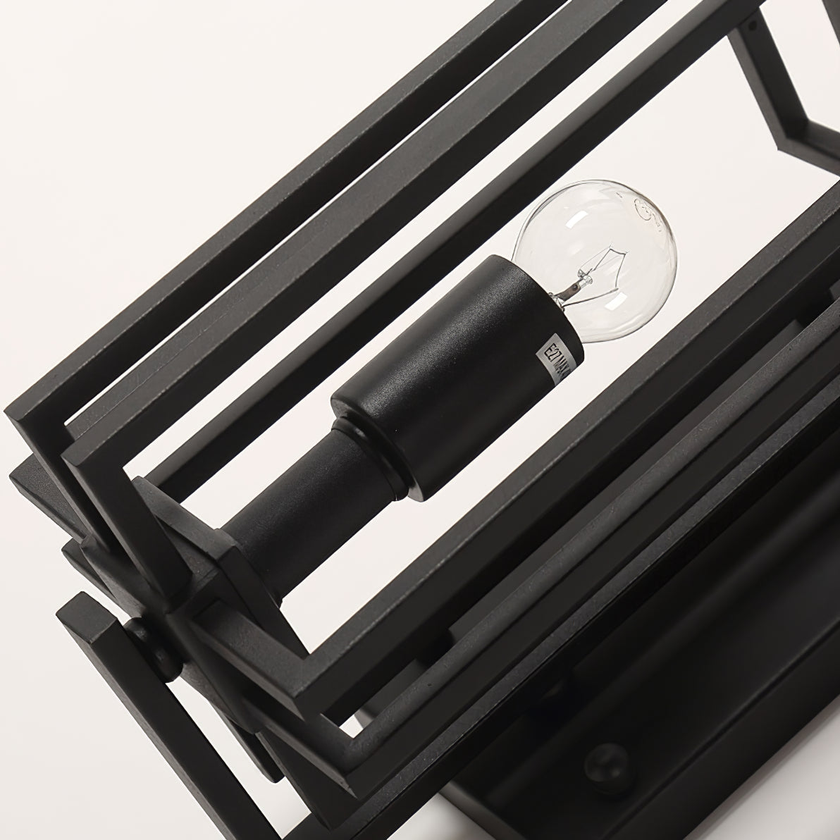 Rectangular Outdoor Wall Light With Frosted Glass Metal Frame for Exterior Lighting