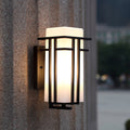Rectangular Outdoor Wall Light With Frosted Glass Metal Frame for Exterior Lighting