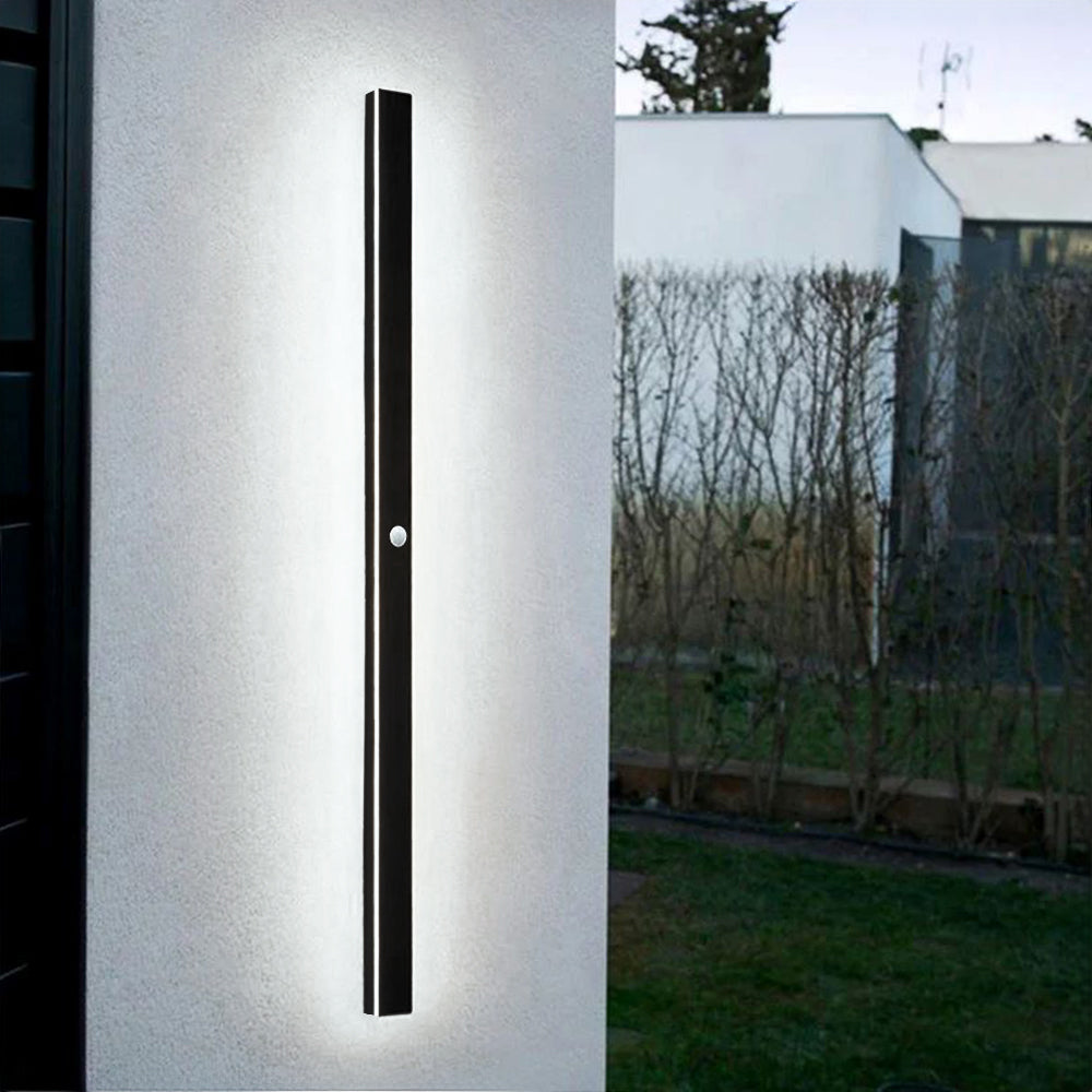 Architectural Vertical LED Wall Light Black Indoor Outdoor Lighting