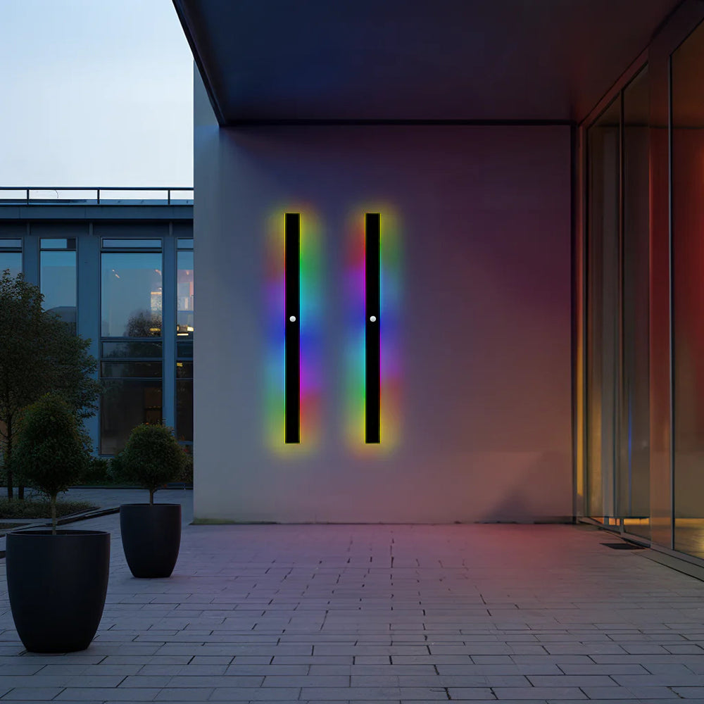 Architectural Vertical LED Wall Light Black Indoor Outdoor Lighting