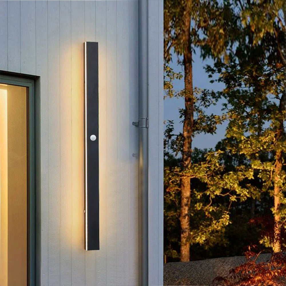 Architectural Vertical LED Wall Light Black Indoor Outdoor Lighting