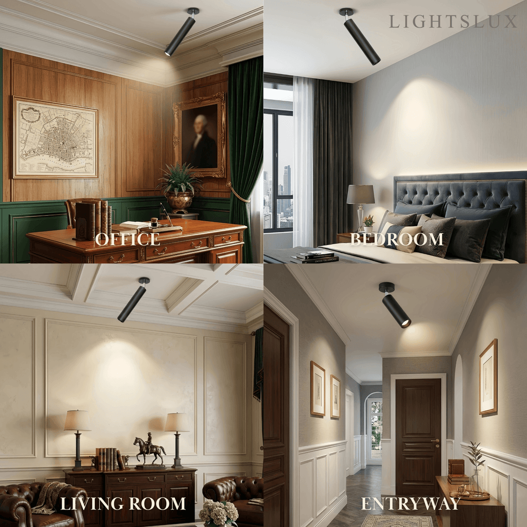 Modern Linear LED Ceiling Light for Indoor Lighting Black Metal