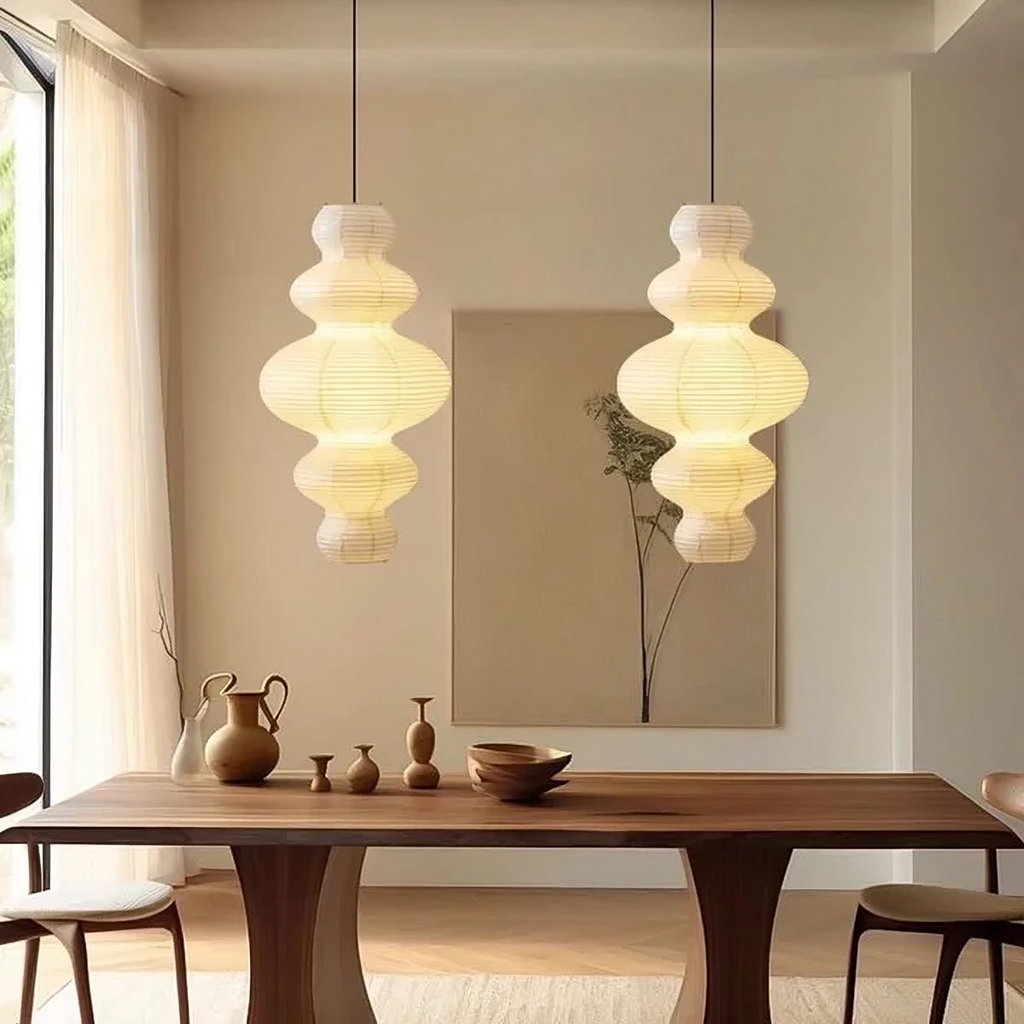 Layered Rice Paper Pendant Light For Soft Ambient Lighting