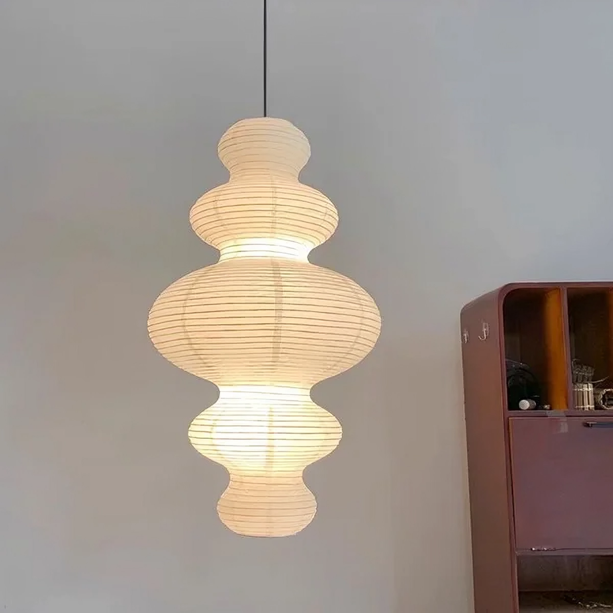 Layered Rice Paper Pendant Light For Soft Ambient Lighting