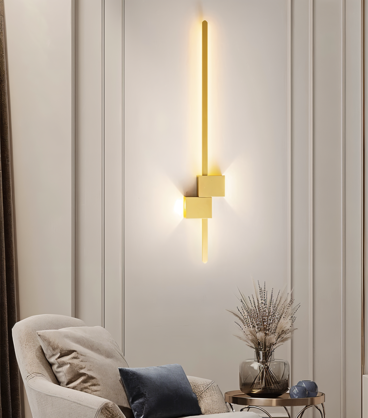 Linear LED Wall Lamp Slim Bar Lighting for Bedroom and Hallway