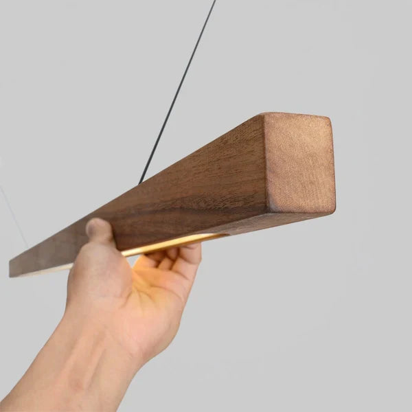 Linear Wooden LED Pendant Light For Dining Tables And Kitchen Islands