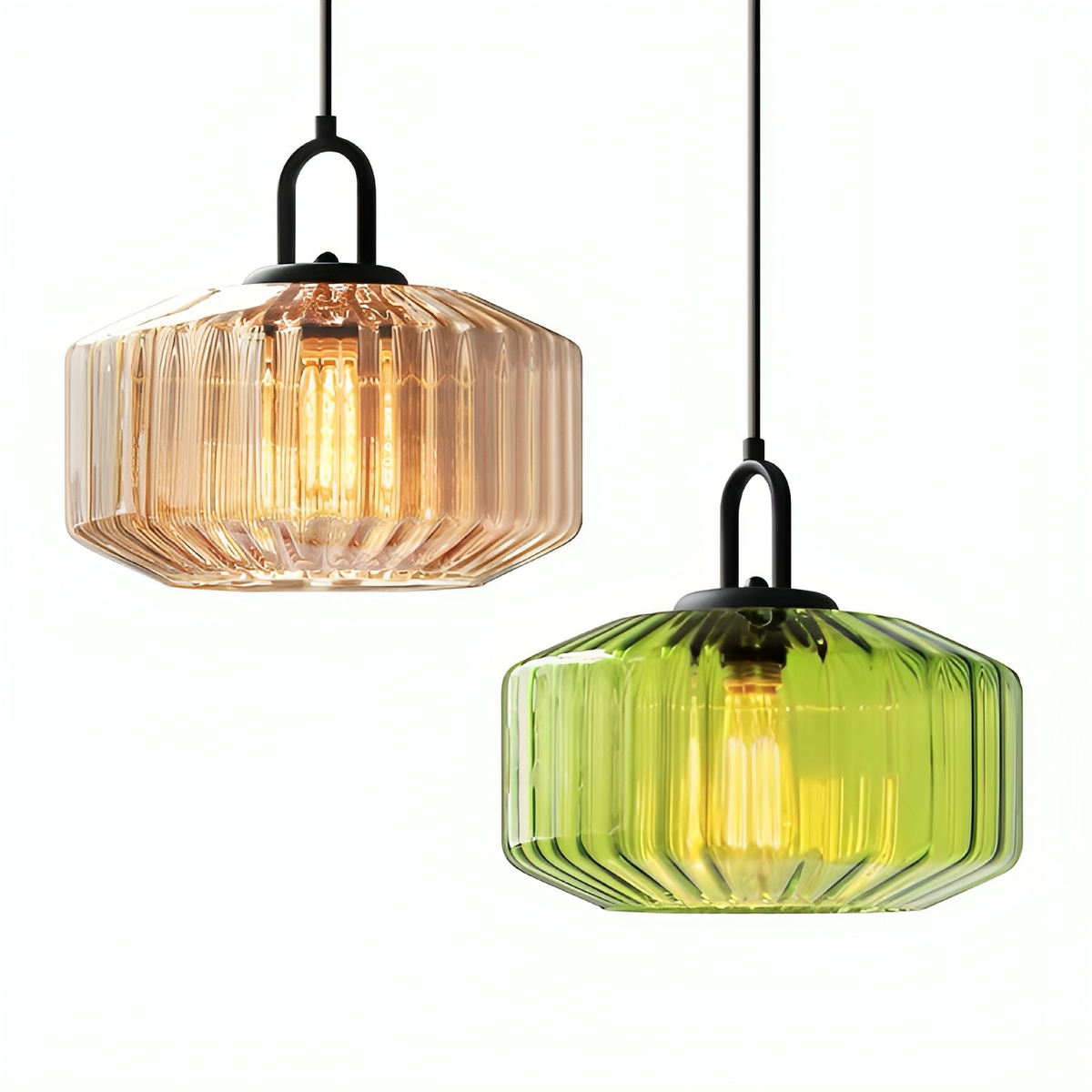Crystal Cut Glass Pendant Light for Ambient Lighting, Bauhaus Style