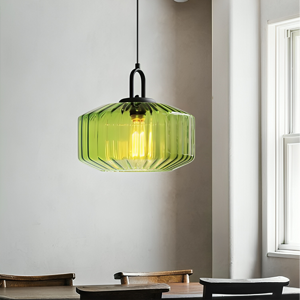 Crystal Cut Glass Pendant Light for Ambient Lighting, Bauhaus Style