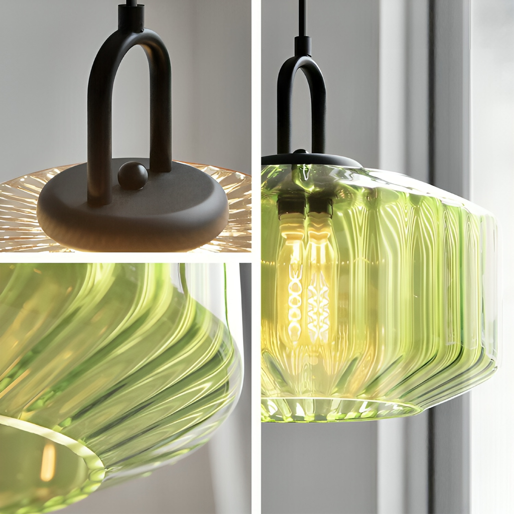 Crystal Cut Glass Pendant Light for Ambient Lighting, Bauhaus Style
