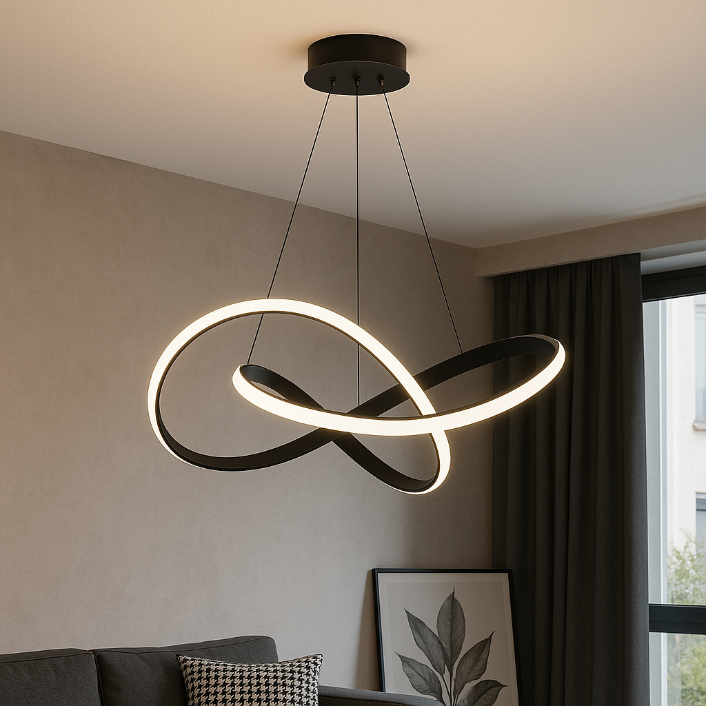 Modern LED Infinity Pendant Light for Even Room Illumination