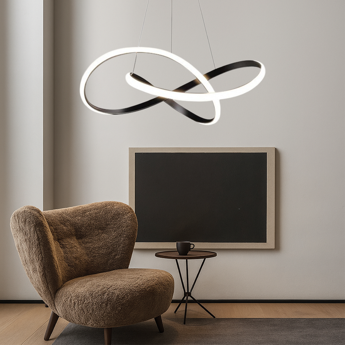 Modern LED Infinity Pendant Light for Even Room Illumination
