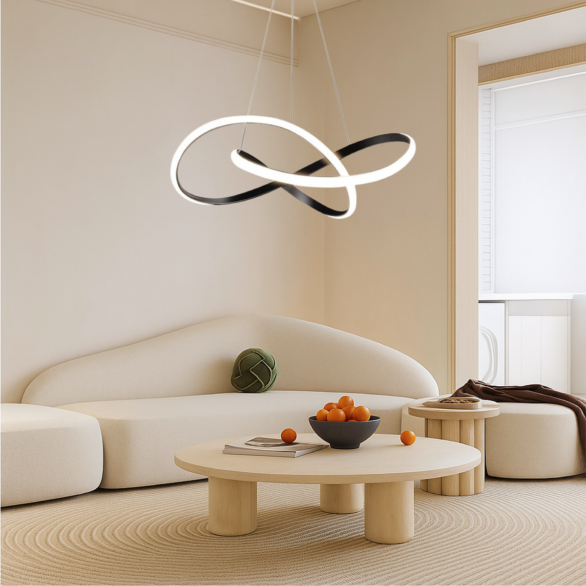 Modern LED Infinity Pendant Light for Even Room Illumination