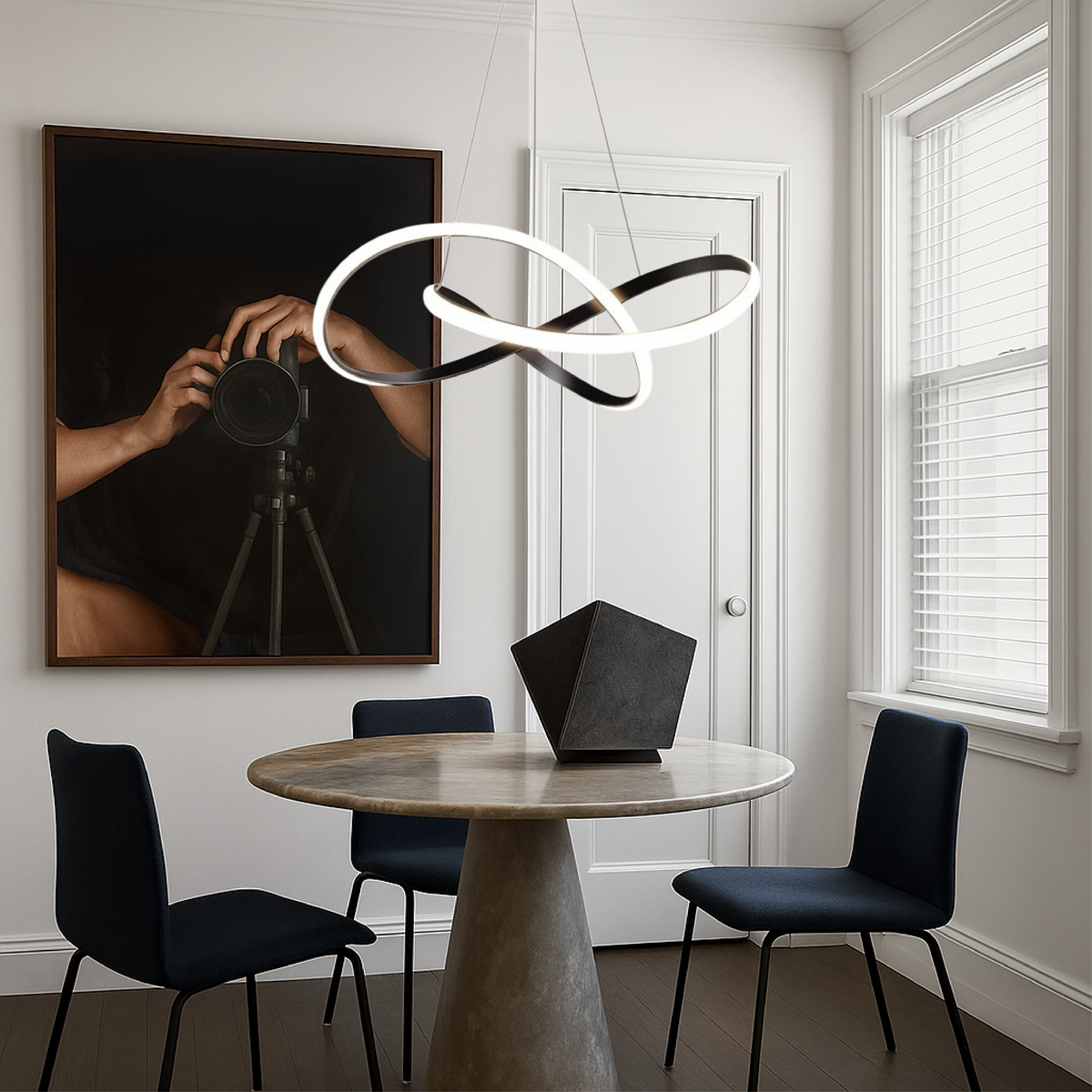 Modern LED Infinity Pendant Light for Even Room Illumination
