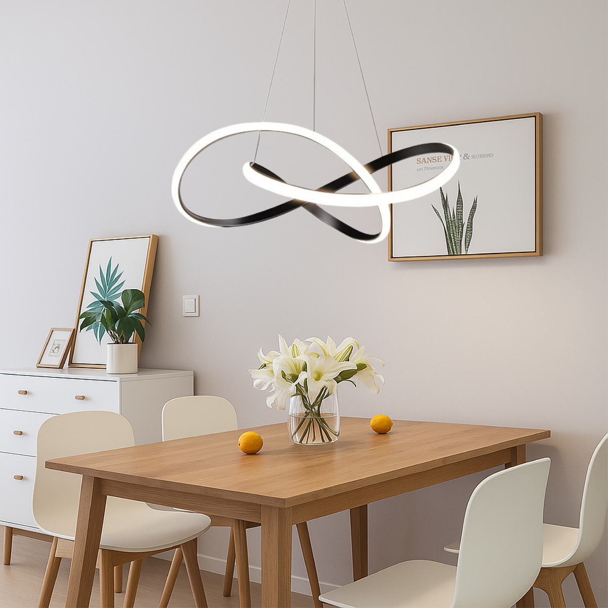 Modern LED Infinity Pendant Light for Even Room Illumination