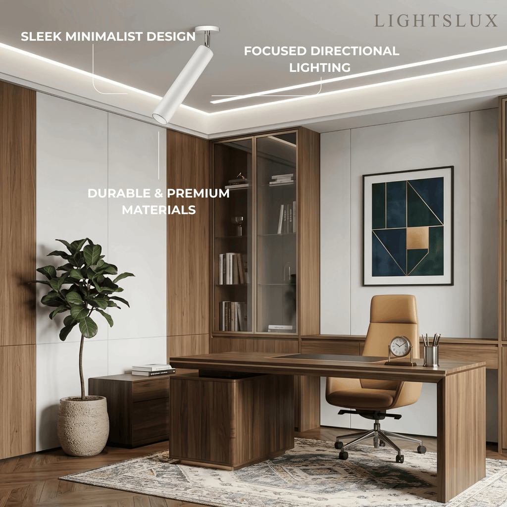 Modern Linear LED Ceiling Light for Indoor Lighting Black Metal