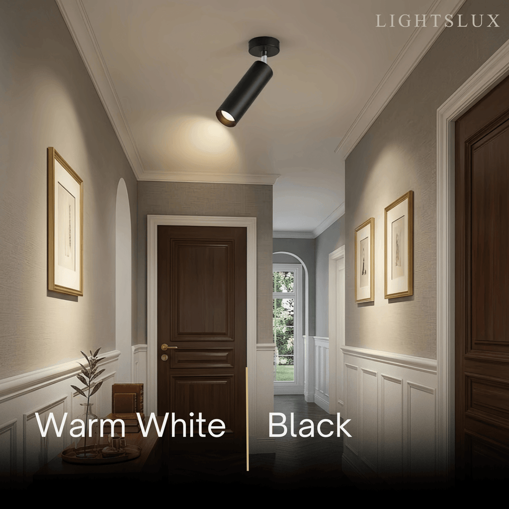 Modern Linear LED Ceiling Light for Indoor Lighting Black Metal