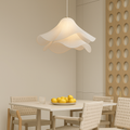 Petal Shaped Fabric Pendant Light for Soft Ambient Dining Room Lighting