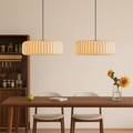 Ribbed Silk Pendant Light for Soft Diffused Room Illumination Larsen-1