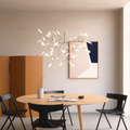 Modern Rose Gold Firefly LED Chandelier for Ambient Lighting
