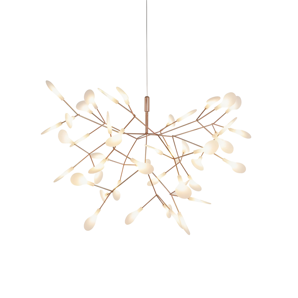 Modern Rose Gold Firefly LED Chandelier for Ambient Lighting