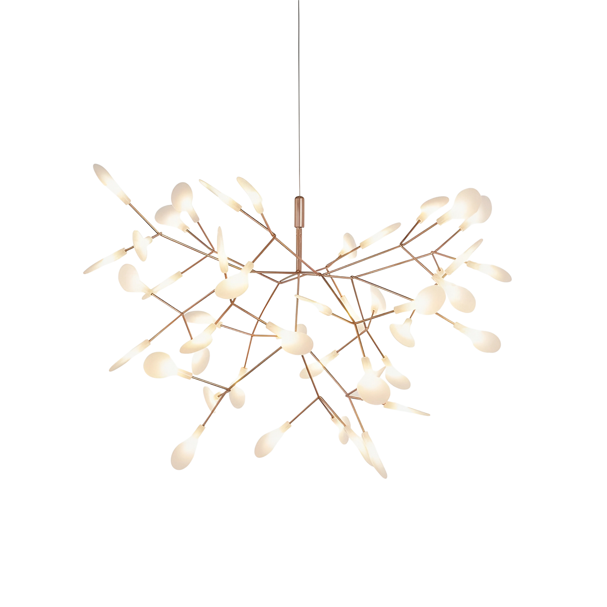 Modern Rose Gold Firefly LED Chandelier for Ambient Lighting