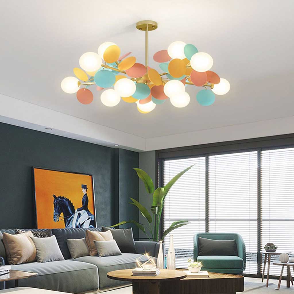 Modern Opal Glass Sphere Cluster Ceiling Light Fixture for Even Illumination
