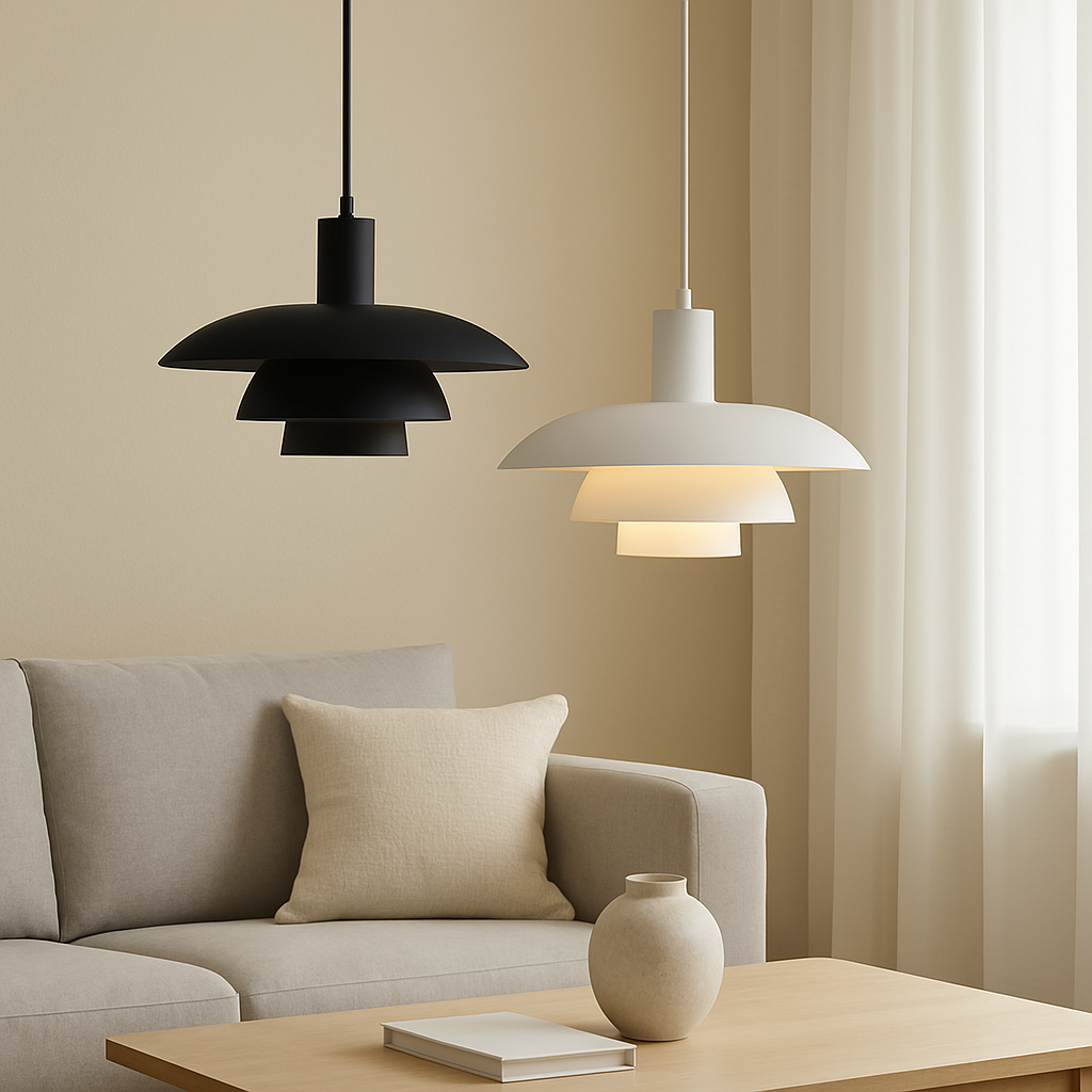 Multi Tier Dome Pendant Light With Integrated LED for Warm Lighting