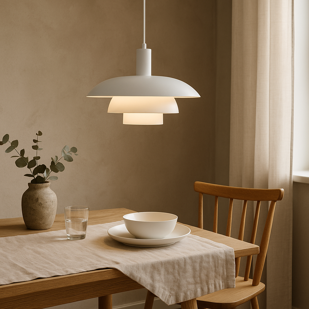 Multi Tier Dome Pendant Light With Integrated LED for Warm Lighting