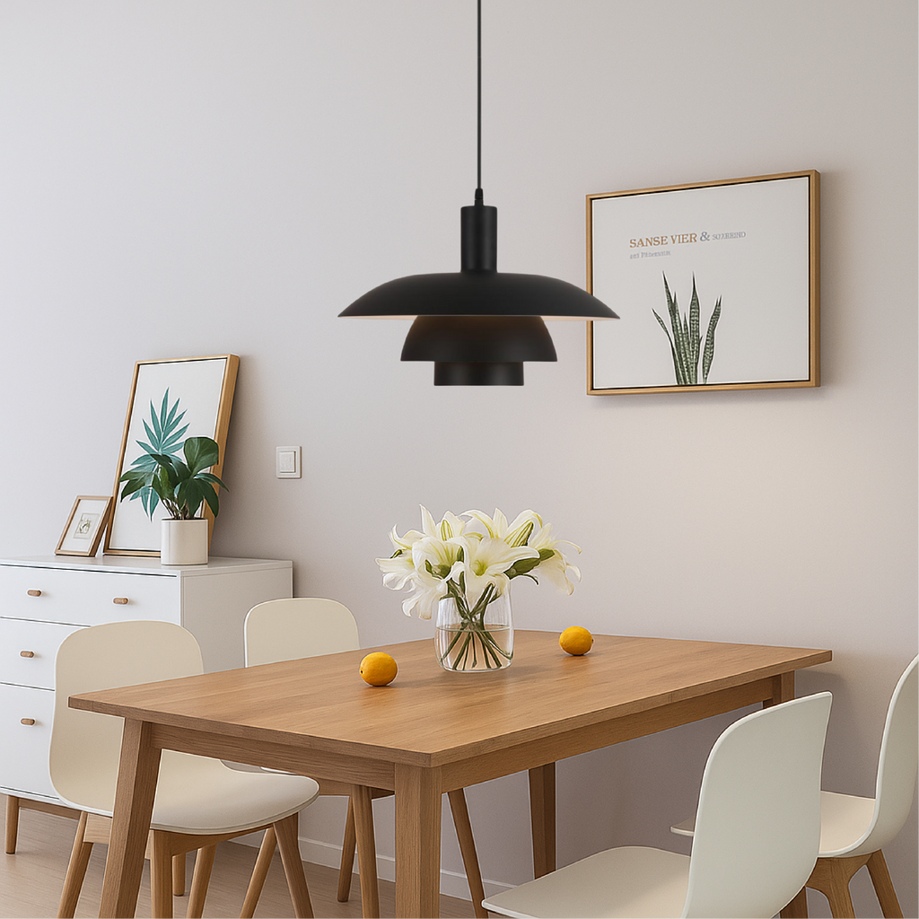Multi Tier Dome Pendant Light With Integrated LED for Warm Lighting