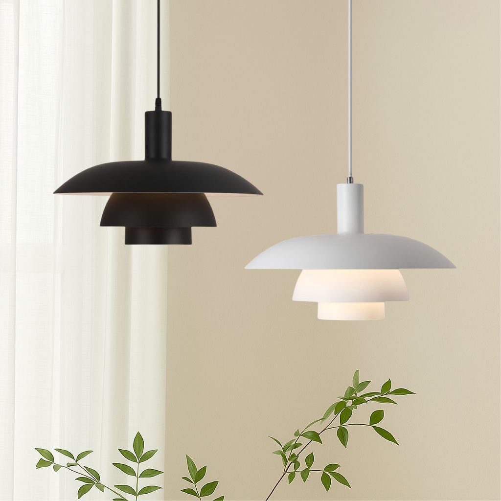 Multi Tier Dome Pendant Light With Integrated LED for Warm Lighting