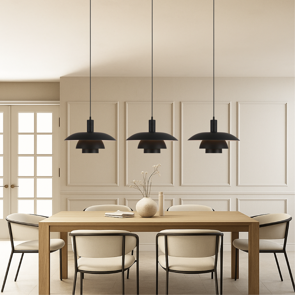 Multi Tier Dome Pendant Light With Integrated LED for Warm Lighting