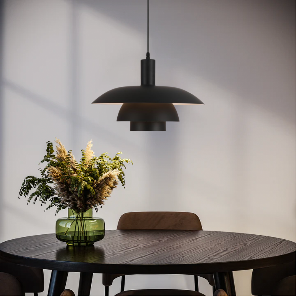 Multi Tier Dome Pendant Light With Integrated LED for Warm Lighting