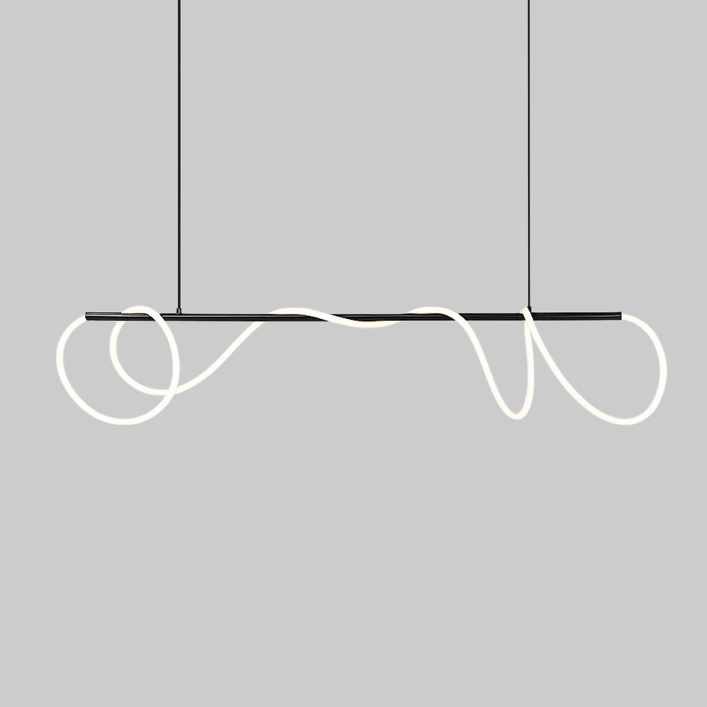 Linear LED Kitchen Island Pendant Light With Adjustable Cable