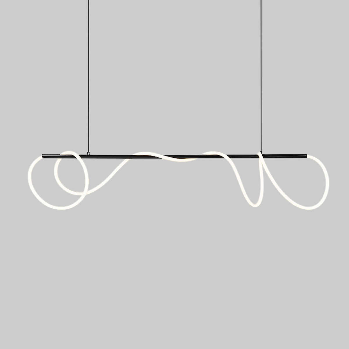 Linear LED Kitchen Island Pendant Light With Adjustable Cable
